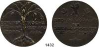 M E D A I L L E N,Städte Berlin Bronzemedaille 1924.  Medaille des Oberbürgermeisters zur Berliner Turn- und Sportwoche 22. - 29. Juni 1924.  88 mm.  145,3 g.
