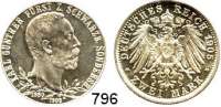 R E I C H S M Ü N Z E N,Schwarzburg - Sondershausen Karl Günther 1880 - 1909 2 Mark 1905.  Jaeger 169 a.  Regierungsjubiläum.