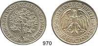 R E I C H S M Ü N Z E N,Weimarer Republik  5 Reichsmark 1932 E.  Jaeger 331.  Eichbaum.