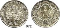R E I C H S M Ü N Z E N,Weimarer Republik  5 Reichsmark 1932 G.  Jaeger 331.  Eichbaum.