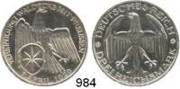R E I C H S M Ü N Z E N,Weimarer Republik  3 Reichsmark 1929 A.  Jaeger 337.  Waldeck.