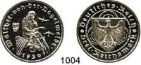 R E I C H S M Ü N Z E N,Weimarer Republik  3 Reichsmark 1930 A.  Jaeger 344.  Vogelweide.