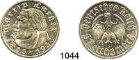 R E I C H S M Ü N Z E N,Drittes Reich  5 Reichsmark 1933 D.  Jaeger 353.  Luther.