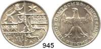 R E I C H S M Ü N Z E N,Weimarer Republik  3 Reichsmark 1927 A.  Jaeger 330.  Marburg.