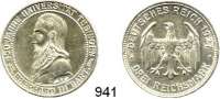 R E I C H S M Ü N Z E N,Weimarer Republik  3 Reichsmark 1927 F.  Jaeger 328.  Tübingen.