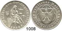 R E I C H S M Ü N Z E N,Weimarer Republik  3 Reichsmark 1930 D.  Jaeger 344.  Vogelweide.