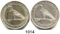 R E I C H S M Ü N Z E N,Weimarer Republik  3 Reichsmark 1930 A und G.  Jaeger 345.  Rheinlandräumung.  LOT. 2 Stück.