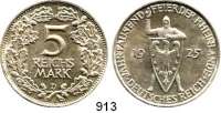 R E I C H S M Ü N Z E N,Weimarer Republik  5 Reichsmark 1925 D.  Jaeger 322.  Rheinland.