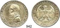 R E I C H S M Ü N Z E N,Weimarer Republik  5 Reichsmark 1927 F.  Jaeger 329.  Tübingen.