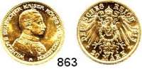 R E I C H S M Ü N Z E N,Preussen, Königreich Wilhelm II. 1888 - 1918 20 Mark 1913.  Jaeger 253.