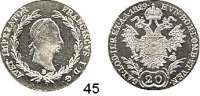 Österreich - Ungarn,Habsburg - Lothringen Franz I. (1792) 1806 - 1835 20 Kreuzer 1829 B.  Frühwald 368.  Jl. 196.  Kahnt 64.  KM 2145.