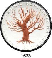 P O R Z E L L A N M Ü N Z E N,Spendenmünzen mit Talerbezeichnung Berlin Hungertaler 1922 weiß, Rand schwarz und Baum rot.  Not- und Hungerjahr.