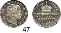 Österreich - Ungarn,Habsburg - Lothringen Ferdinand I. 1835 - 1848 Silberjeton 1836.  Auf die Krönung zum böhmischen König in Prag.  18,1 mm.  3,28 g.  Frühwald 3 b.
