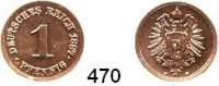 R E I C H S M Ü N Z E N,Kleinmünzen  1 Pfennig 1887 F.  Jaeger 1.