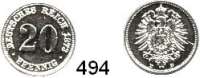 R E I C H S M Ü N Z E N,Kleinmünzen  20 Pfennig 1873 D.  Jaeger 5.
