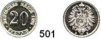 R E I C H S M Ü N Z E N,Kleinmünzen  20 Pfennig 1876 B.  Jaeger 5.