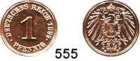 R E I C H S M Ü N Z E N,Kleinmünzen  1 Pfennig 1899 E.  Jaeger 10.