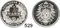 R E I C H S M Ü N Z E N,Kleinmünzen  1 Mark 1874 F.  Jaeger 9.