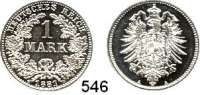 R E I C H S M Ü N Z E N,Kleinmünzen  1 Mark 1881 A.  Jaeger 9.