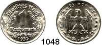 R E I C H S M Ü N Z E N,Drittes Reich  1 Reichsmark 1933 F.  Jaeger 354.