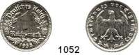 R E I C H S M Ü N Z E N,Drittes Reich  1 Reichsmark 1938 G.  Jaeger 354.