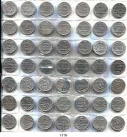 R E I C H S M Ü N Z E N,Drittes Reich  50 Reichspfennig.  1935 A(26), D(2), E(4), F(4), G(3), J(10).  Jaeger 368.  LOT. 49 Stück.