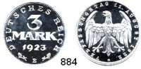 R E I C H S M Ü N Z E N,I.Weltkrieg und Inflation  3 Mark 1923 E.  Jaeger 303.