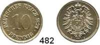R E I C H S M Ü N Z E N,Kleinmünzen  10 Pfennig 1873 C.  Jaeger 4.