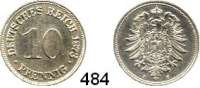 R E I C H S M Ü N Z E N,Kleinmünzen  10 Pfennig 1873 H.  Jaeger 4.