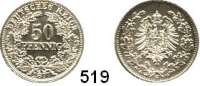 R E I C H S M Ü N Z E N,Kleinmünzen  50 Pfennig 1877 E.  Jaeger 8.