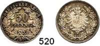 R E I C H S M Ü N Z E N,Kleinmünzen  50 Pfennig 1877 F.  Jaeger 8.