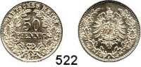 R E I C H S M Ü N Z E N,Kleinmünzen  50 Pfennig 1877 J.  Jaeger 8.