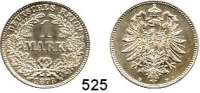 R E I C H S M Ü N Z E N,Kleinmünzen  1 Mark 1873 D.  Jaeger 9.