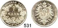 R E I C H S M Ü N Z E N,Kleinmünzen  1 Mark 1874 H.  Jaeger 9.