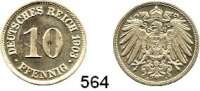 R E I C H S M Ü N Z E N,Kleinmünzen  10 Pfennig 1903 A.  Jaeger 13.