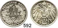 R E I C H S M Ü N Z E N,Kleinmünzen  1 Mark 1896 G.  Jaeger 17.