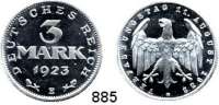 R E I C H S M Ü N Z E N,I.Weltkrieg und Inflation  3 Mark 1923 E.  Jaeger 303.