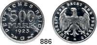 R E I C H S M Ü N Z E N,I.Weltkrieg und Inflation  500 Mark 1923 G.  Jaeger 305.