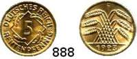 R E I C H S M Ü N Z E N,Kleinmünzen  5 Pfennig 1923 F.  Jaeger 308.