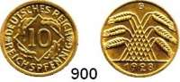 R E I C H S M Ü N Z E N,Kleinmünzen  10 Pfennig 1928 G  Jaeger 317.