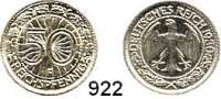R E I C H S M Ü N Z E N,Kleinmünzen  50 Pfennig 1930 F  Jaeger 324.