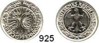 R E I C H S M Ü N Z E N,Kleinmünzen  50 Pfennig 1933 J  Jaeger 324.