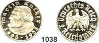 R E I C H S M Ü N Z E N,Drittes Reich  2 Reichsmark 1933 A  Jaeger 352.  Martin Luther.
