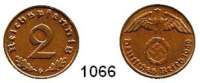 R E I C H S M Ü N Z E N,Drittes Reich  2 Reichpfennig 1940 G  Jaeger 362.