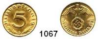 R E I C H S M Ü N Z E N,Drittes Reich  5 Reichpfennig 1936 D  Jaeger 363.