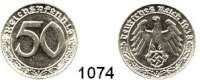 R E I C H S M Ü N Z E N,Drittes Reich  50 Reichpfennig 1938 J  Jaeger 365.