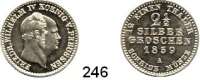 Deutsche Münzen und Medaillen,Preußen, Königreich Friedrich Wilhelm IV. 1840 - 1861 2 1/2 Silbergroschen 1859 A.  Old. 320.  AKS 84.  Jg. 78.