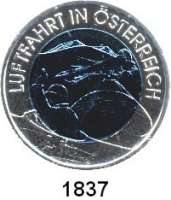 AUSLÄNDISCHE MÜNZEN,E U R O  -  P R Ä G U N G E N Österreich 25 Euro 2007 (Bi-Metall Silber/Niob).  Luftfahrt.  Schön 335.  KM 3147.