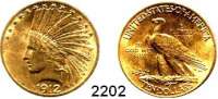 AUSLÄNDISCHE MÜNZEN,U S A  10 Dollars 1912.  (15.04g fein).  Schön 141.4.  KM 130.  Fb. 166.  GOLD.