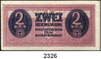 P A P I E R G E L D,Wehrmachtsausgaben des II. Weltkrieges Behelfszahlungsmittel für die Deutsche Wehrmacht 1 Reichspfennig bis 2 Reichsmark o.D.  Ros. DWM-2(3), 3(7), 4(4), 5, 6, 7.  LOT. 17 Scheine.